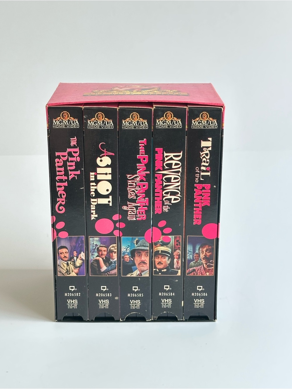 Vintage 1997 The Pink Panther 5 VHS Movie Collection Box Set